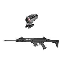 CZ Scorpion EVO 3 S1 Carbine Comp 16" 9x19 + Hawke Prism Sight 4x24 5.56 BDC Dot, High/Low Weaver 12054