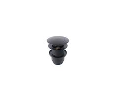 Bathco 0212NE - praustuvo išleidimo vožtuvas be perpildymo CLICK-CLACK, skersmuo 6 cm, matinė juoda