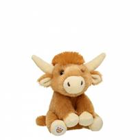 BUILD-A-BEAR MINI BEANS Pliušinė aukštikalnių karvytė, 18 cm