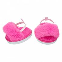 BUILD-A-BEAR AVALYNĖ Rožinės pūkuotos šlepetės