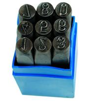Skaičių išmušėjų komplektas Condor Werkzeug C0051/10; 10 mm; 9 vnt.