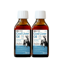 Lab-v menkių kepenų aliejus - 100% menkių kepenų aliejus šunims ir katėms 2x100 ml