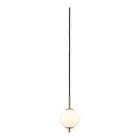 Žalvario spalvos iš metalo kabantis šviestuvas LED ø 12 cm su stiklo gaubtu Audrey – UMAGE