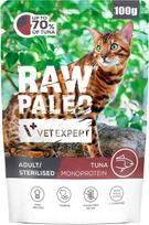 Vetexpert Raw Paleo Adult Sterilised Tuna - wet cat food - 100g