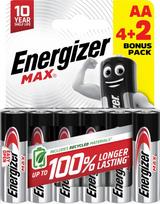 Energizer battery Max Alkaline AA CHP6 4+2, ELEEGR7638900437713