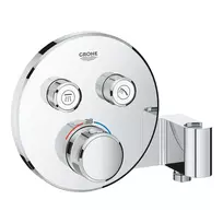 Grohe Grohtherm SmartControl – termostatinis dušo maišytuvas – įmontuojamas su 2 uždarymo vožtuvais ir dušo laikikliu, chromuotas 29120000