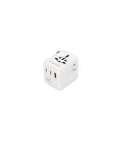 Gembird Universal travel power adapter | TPA-1A2C20-01-W | 20 W | Travel Adapter