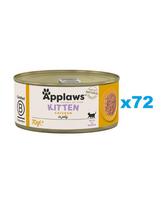 APPLAWS Kitten Chicken Breast drėgnas kačiukų maistas su vištiena drebučiuose 72X70 g