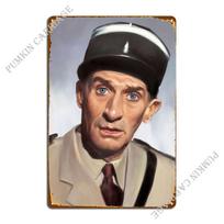 Louis De Funes Metalo Ženklas Garažo Sienų Dekoravimas Pubas Kino Teatras Personažas Skardinis Ženklas Plakatas 20x30cm（7.8x11.8inch）