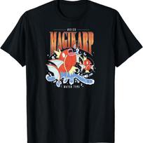 Pokémon - Magikarp Vandens tipo Retro Bootleg Marškinėliai S juoda