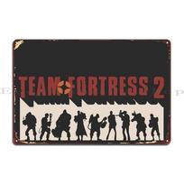 Team Fortress 2 Metalinė Plakato Iškaba Namams Vintažinė Individualizuota Vintažinė Kino Skardos Iškaba Plakatas 20x30cm（7.8x11.8inch）
