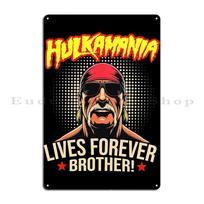Hulk Hogan Metalinė plokštelė Plakatas Dekoras Svetainė Individualus Vintažinis Namai Terry Gene Bollea Imtynės Skardinis ženklas Plakatas 20x30cm（7.8x11.8inch） yellow