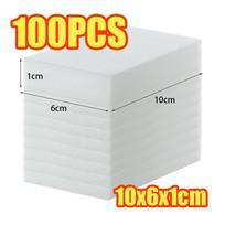 100 Pcs/Lot Melamine Sponge Magic Sponge Eraser Melamine Cleaner for Kitchen Office Bathroom Home Nano Cleaning Sponges 10x6x1cm