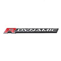 Automobilio Metalinis R DYNAMIC Logotipas Šoninis Sparnas Bagažinės Ženklelis Emblema Lipdukai Lipdukas DĖL VELAR Sport Discovery Evoque HSE Defender 1Pc sidabras