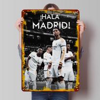 Real Madrid Football Team Tinplate Signs Sport Poster Decoration Living Room Decor Custom Metal Sign for Wall Art Decoration Bar 20x30cm（7.8x11.8inch）