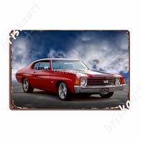 1972 Chevelle Malibu Ss Metal Signs Mural Painting Customize Wall Mural Kitchen Tin sign Posters 20x30cm（7.8x11.8inch）