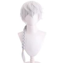 Cosplay perukai 85cm Nikolai Gogol Cosplay perukas Anime bungo benamiai šunys 4 Nikolai Gogol perukas Šviesiai žalsvai mėlyna pynė karščiui atsparūs plaukų perukai 85cm smėlis