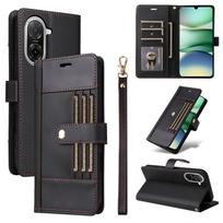 Atverčiama odinė piniginė dėklas skirtas Xiaomi Poco C71 4G C65 M7 X7 F7 X6 M6 F6 X5 Pro X3 NFC M5s C55 5G Atverčiamas dėklas Telefonų dėklai Coque PU Leather&Poco C71 juoda