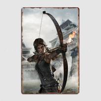 Tomb Raider Lara Croft Retro Klasikinis Plakatas Metalo Ženklas Plakatai Garažo Klubinės Patalpos Dekoras Sienų Dekoras Namų Dekoras 20x30cm（7.8x11.8inch）