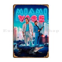 Miami Vice visada V1 Metalinė plokštelė Plakatas Baro Sieninė tapyba Klubo Individualus spausdinimas Skardos ženklas Plakatas 20x30cm（7.8x11.8inch） gray
