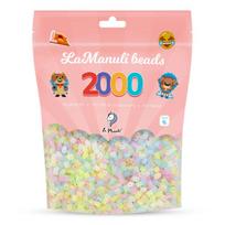 Šviečiantys tamsoje lyginimo karoliukai Midi 5 mm, 2000 vnt., 6 spalvos
