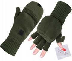 Žieminės pirštinės su atvartu Mil-Tec, olive