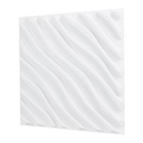 3D sienų plokštės 12 vnt. baltos PVC