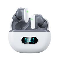 Bluetooth ausinės su LED ekranu ir dėklu