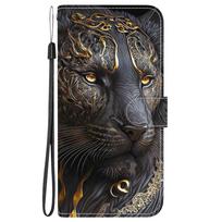 Gyvūnų dėklas Liūtas Panda Odinis telefono dėklas Motorola Moto G86 G56 5G G66Y G66J Piniginė Flip Coque Kortelės Magnetinis Apsauginiai dėklai Artificial Leather&Motorola Moto G86