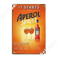Aperol Spritz Metalinis Ženklas Dekoras Garažas Klubas Sienos Dekoras Sienos Pub Skardos Ženklas Plakatas 20x30cm