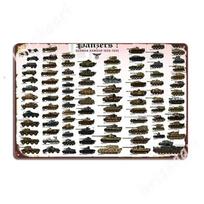 Plakatas Panzers (Su pavadinimais) Metaliniai ženklai pub Klubas Baras Individualios lentelės Skardos ženklas Plakatai 20x30cm（7.8x11.8inch） gray