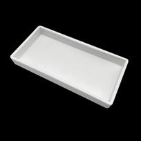 1 vnt. Wellck dantų autoklavuojamas spintelės padėklas Plastikinis stalčių organizatorius odontologui gydytojui Chirurginis dantų padėklas 9,5 cm*19,5 cm*2 cm white