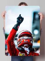 Charles Leclerc Lenktynininko Plakatai F1 Lenktynių Metaliniai Ženklai Sienų Dailė Freska Individualizuotos Skardinės Plokštės Sienų Dekoro Dailė Vintažinė Metalinė Plokštė 20x30cm（7.8x11.8inch） black