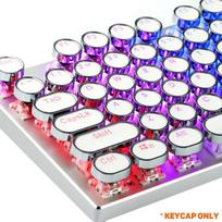 104 vnt./rinkinys PBT universali dangtelio klaviatūros dangtelių rinkinys apvaliems klavišams Cherry MX mechaniniam klaviatūrai balta