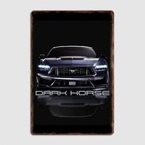 Mustang DARK HORSE Klasikinio automobilio metalinis ženklas Plakatas Garažo dekoracija Kambario dekoras Automobilių klubo skardinė Namų dekoras 20x30cm（7.8x11.8inch）