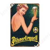 Pilsner Urquell Alaus Metalinė Plakato Plokštė Senovinis Sienų Freskos Virtuvės Plakatas Skardinis Ženklas Plakatai 20x30cm