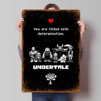 Undertale Žaidimų Ženklas Vaizdo Žaidimo Plakatas Sodo Dekoracijos Individualūs Metaliniai Skardos Ženklai Sienų Meno Dekoravimui Kambario Dekoras Baras Namai 7.9x11.8In(20x30cm)