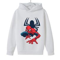 Berniukų Marvel Žmogus-voras graži poza spausdintas džemperis su gobtuvu vaikams rudens ir žiemos laisvalaikio sportinis ilgomis rankovėmis gobtuvas 110