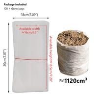 100x skaidomų neaustinių augalų daigynų krepšiai Sodinimo krepšiai Namų sodo reikmenys 7x9cm