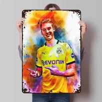 Julian Brandt Plakatas Futbolo Žaidėjas Metalinės Plokštės Namų Dekoro Elementai Individualizuotas Skardos Ženklas Sienų Meno Dekoro Kavos Barui Retro 7.9x11.8In(20x30cm)