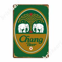 Chang Beer Metaliniai ženklai Klubas Sieninė tapyba Garažo dekoravimas Individualizuotas skardinis ženklas Plakatai 20x30cm