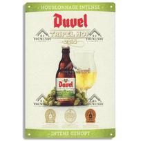 Duvel alaus vintažinis metalinis plakatas, retro skardos ženklas, dekoratyvinė plokštelė, kambario dekoracija užeigai, barui, vyno rūsiui, klubui, sienos meno dekoras 20x30cm（7.8x11.8inch）