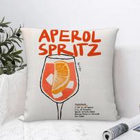 Home Decor Aperol Spritz Themed Decorative Pillow Covers Pattern Cushion Cover Suitable For Sofa Bedroom Car Pillow Cover 16x16Inch