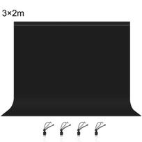 PULUZ 3m x 2m Fotografijos fonas Storis Fotostudijos fono audinio fonas juoda