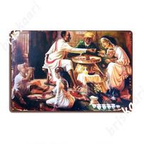 Fasika Etiopiškos Velykos Metalinė Plokštelė Plakatas Sieninė Tapyba Baras Urvas Pritaikyti Klubas Skardinis ženklas Plakatas 20x30cm（7.8x11.8inch） beige