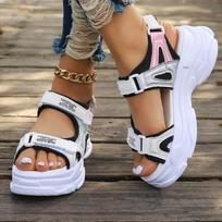 Fashion Hot-selling fashionable New Summer Fashion Comfortable Wear-resistant Thick-soled Non-slip Beach Casual Sports Shoes for Women 35 juoda
