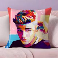 Šaunus dainininkas J-Justinas B-Bieberis Pagalvės užvalkalas Itin minkštas odai draugiškas audinys Debesies tipo komfortas & Paslėptas užtrauktukas 12x12Inch
