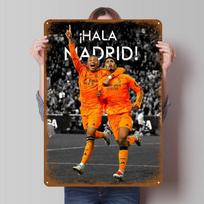Real Madrid Celebration Tinplate Signs Sport Poster Room Decoration Custom Metal Sign for Wall Art Decoration Wand Deko Bar Home 20x30cm（7.8x11.8inch）