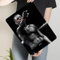 Nate Diaz Kovotojo Portretas Boksininko Plakatas Bokso Metaliniai Ženklai Namų Dekoracijos Individualios Skardinės Plokštės Sienų Meno Dekoras Vyro Urvas 7.9x11.8In(20x30cm) gray