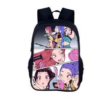 Huntrix Kpop Spausdinimo Kuprinė, 16 colių Stiliaus, Pradinių ir Vidurinių Mokyklų Mokiniams (Raganaitės merginų grupė) 16 inch schoolbag